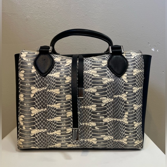 Michael Kors Genuine Python (Snakeskin) Leather Miranda Tote - Picture 1 of 11